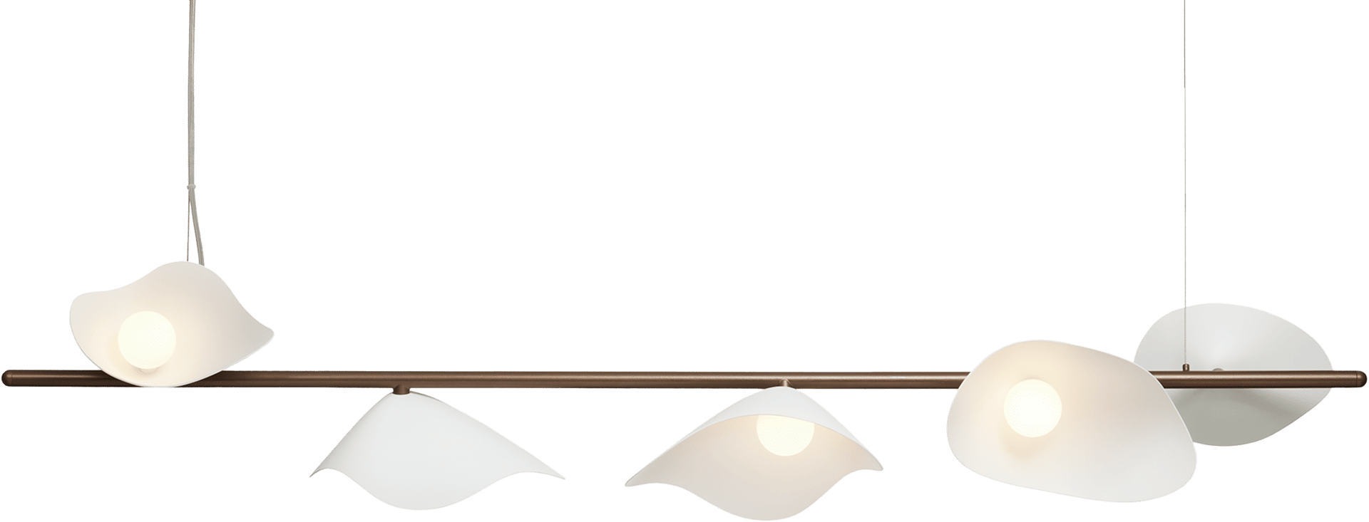 9147006 NUURA FLORII 5 LINEAR PENDEL DARK BRONZE HVID