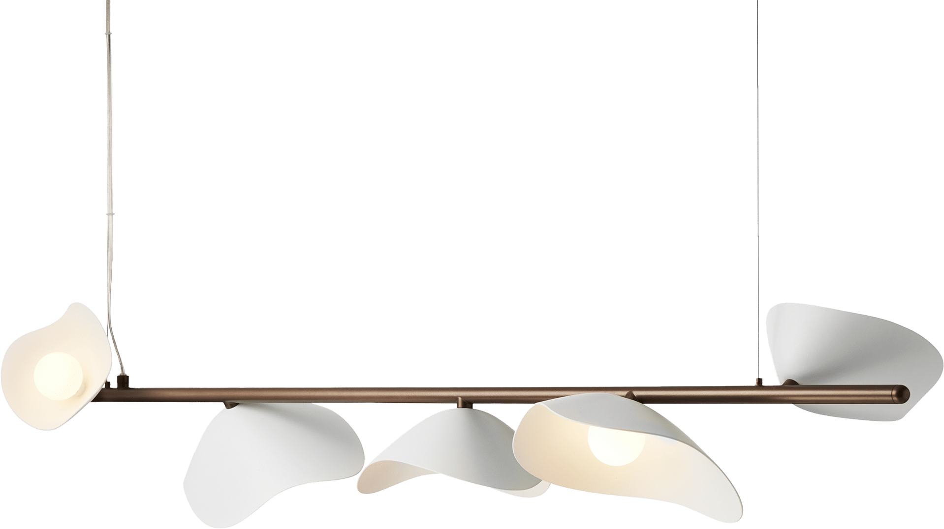 9147006 NUURA FLORII 5 LINEAR PENDEL DARK BRONZE HVID 1