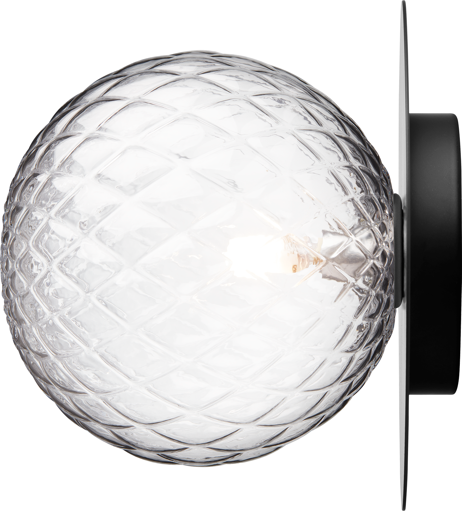 9146947 NUURA LIILA 1 LARGE VÆG LOFTLAMPE IP44 SORT OPTIC CLEAR 2