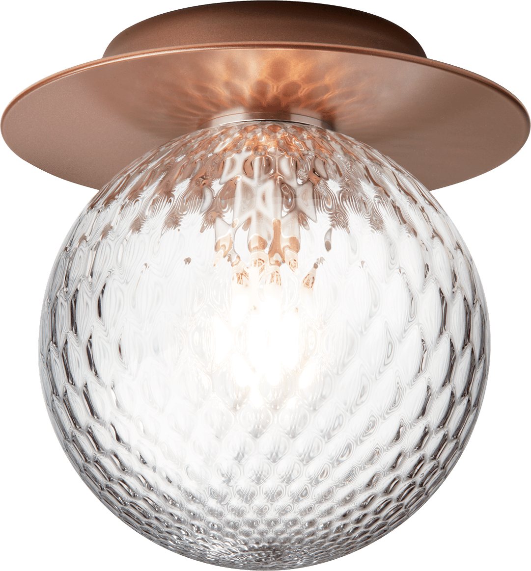 9146949 NUURA LIILA 1 MEDIUM VÆG LOFTLAMPE IP44 DARK BRONZE OPTIC CLEAR