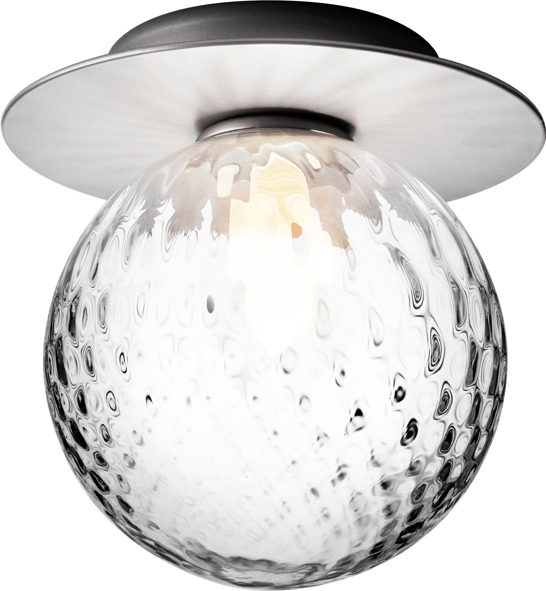 9146937 NUURA LIILA 1 MEDIUM VÆG LOFTLAMPE IP44 LIGHT SILVER OPTIC CLEAR