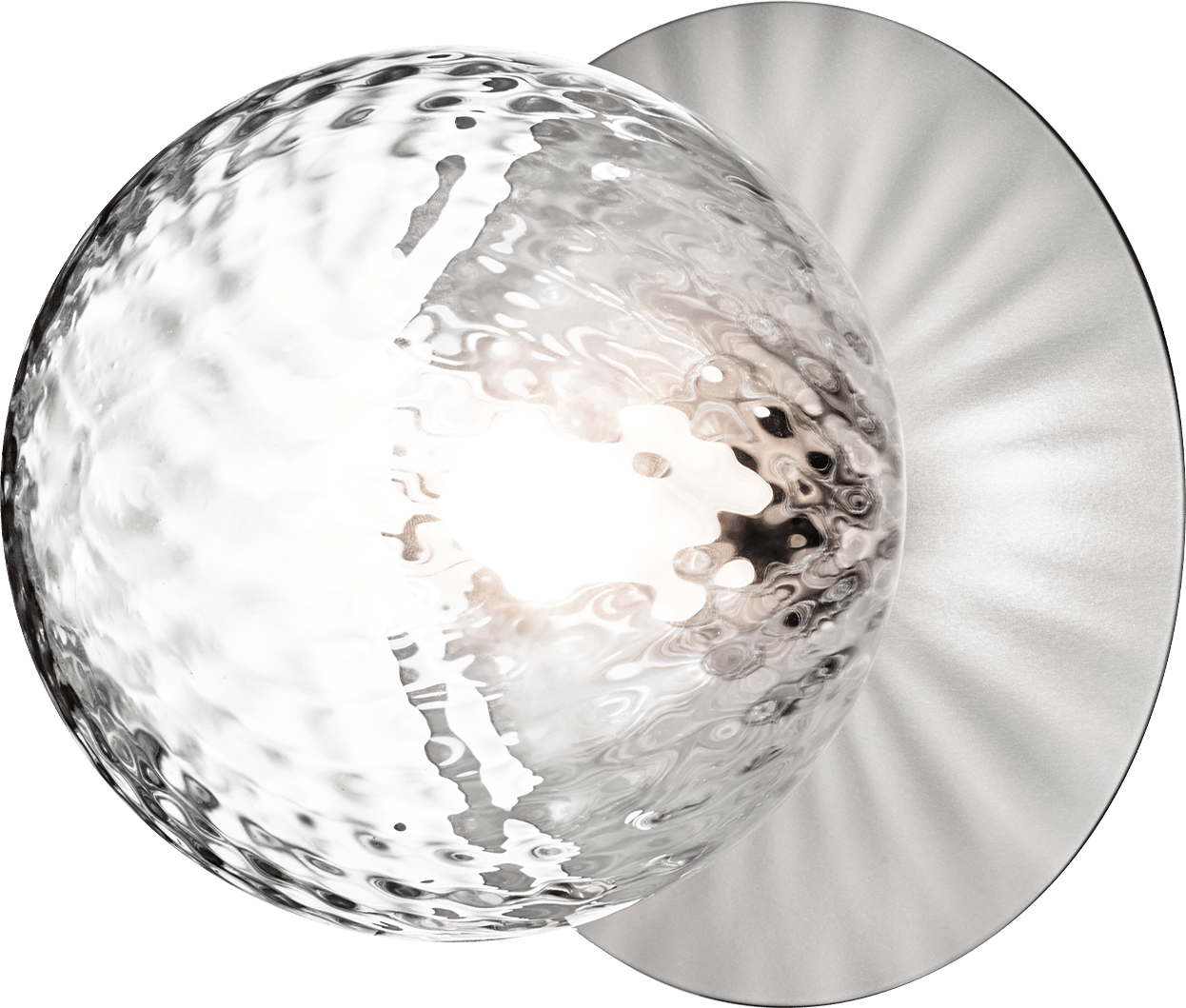 9146937 NUURA LIILA 1 MEDIUM VÆG LOFTLAMPE IP44 LIGHT SILVER OPTIC CLEAR 1