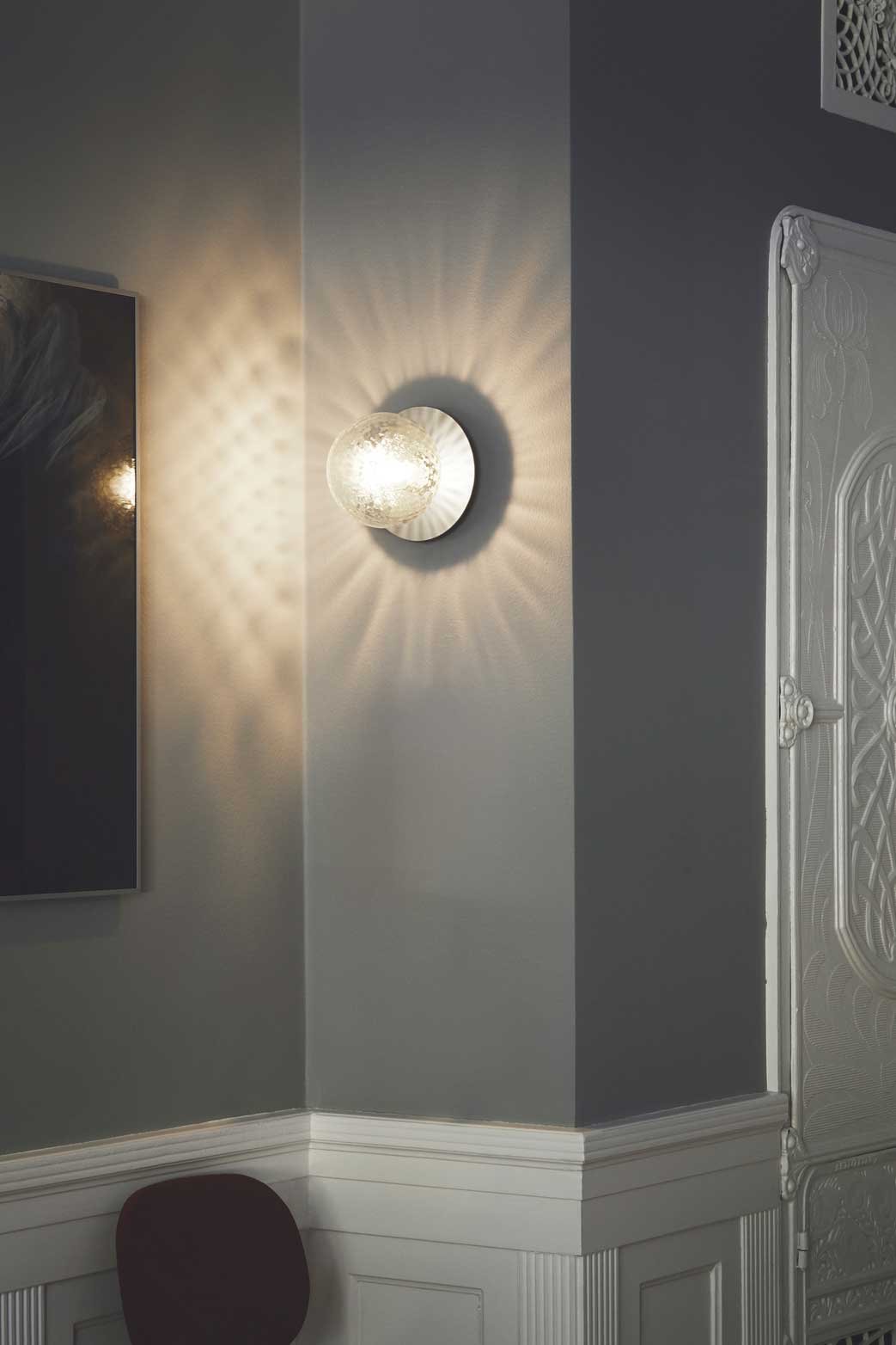 9146937 NUURA LIILA 1 MEDIUM VÆG LOFTLAMPE IP44 LIGHT SILVER OPTIC CLEAR 5