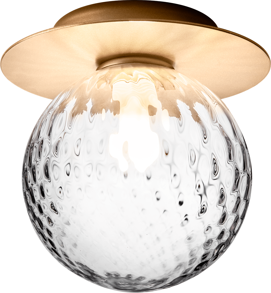 9127337 NUURA LIILA 1 MEDIUM VÆG LOFTLAMPE IP44 NORDIC GOLD OPTIC CLEAR