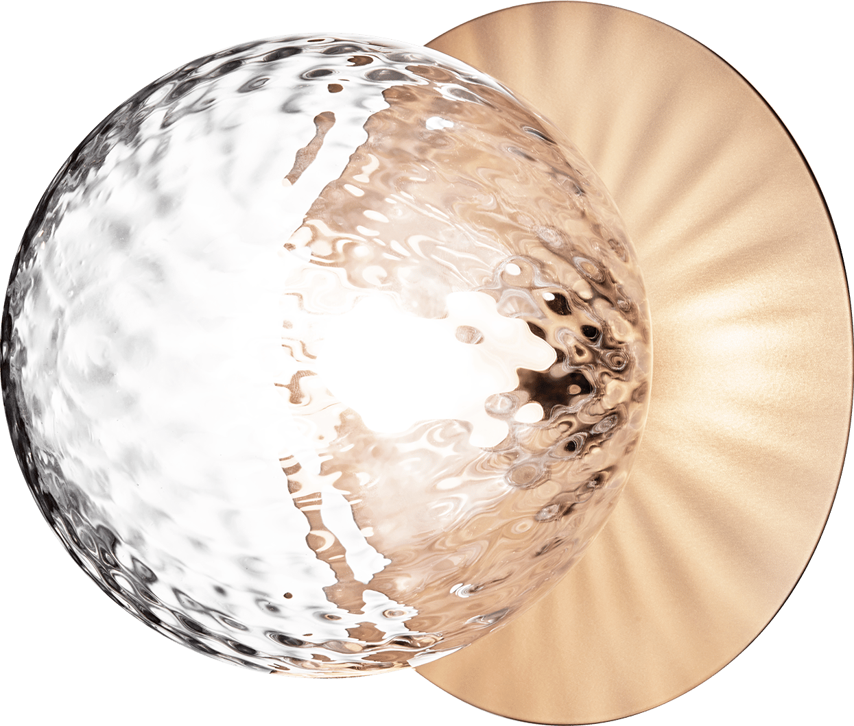 9127337 NUURA LIILA 1 MEDIUM VÆG LOFTLAMPE IP44 NORDIC GOLD OPTIC CLEAR 1