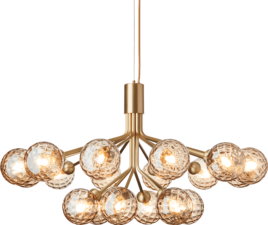 9146968 NUURA APIALES 18 LYSEKRONE BØRSTET MESSING OPTIC GOLD