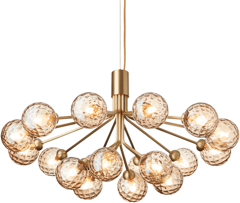 9146968 NUURA APIALES 18 LYSEKRONE BØRSTET MESSING OPTIC GOLD 1