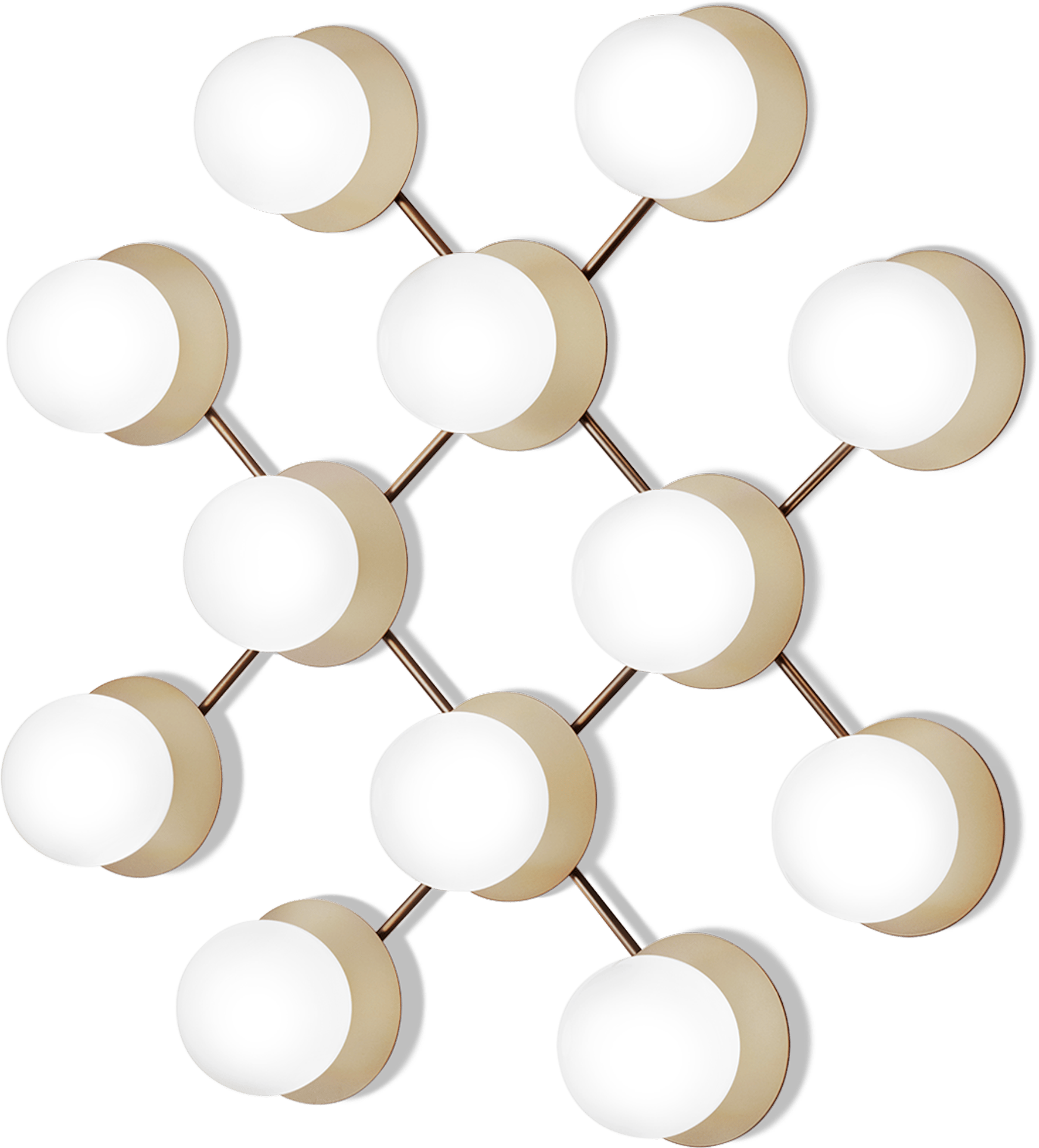 9146928 NUURA LIILA 12 VÆG LOFTLAMPE NORDIC GOLD OPAL 1