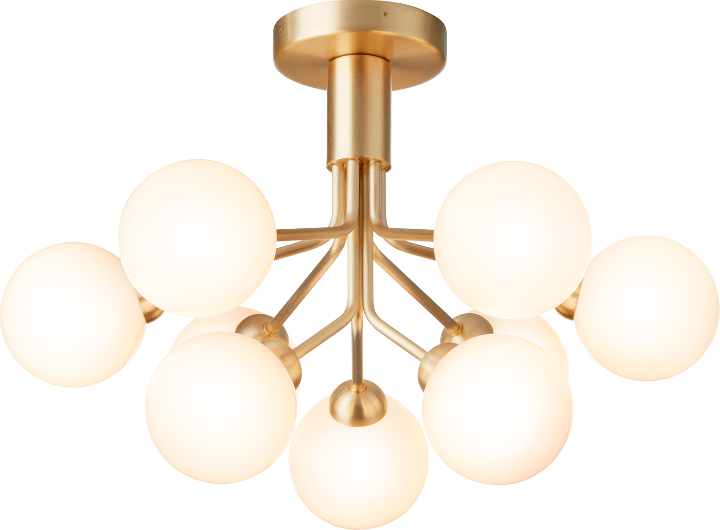 9146983 NUURA APIALES 9 LOFTLAMPE BØRSTET MESSING OPAL 2 (1)