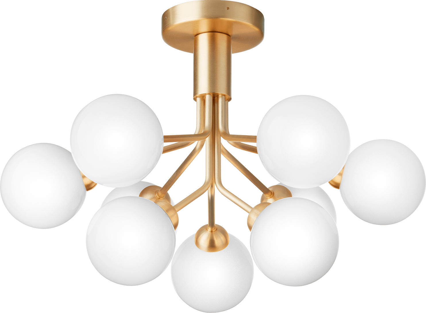 9146983 NUURA APIALES 9 LOFTLAMPE BØRSTET MESSING OPAL (1)