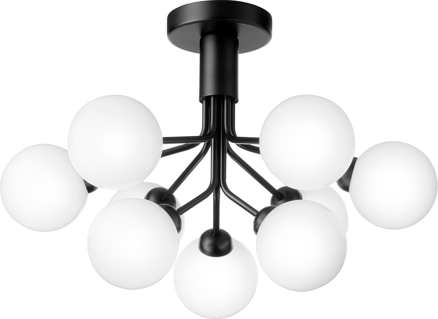 9146984 NUURA APIALES 9 LOFTLAMPE SATIN BLACKOPAL