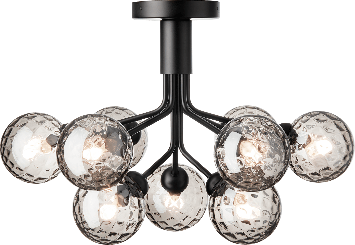 9146987 NUURA APIALES 9 LOFTLAMPE SATIN BLACK OPTIC SMOKED (1)