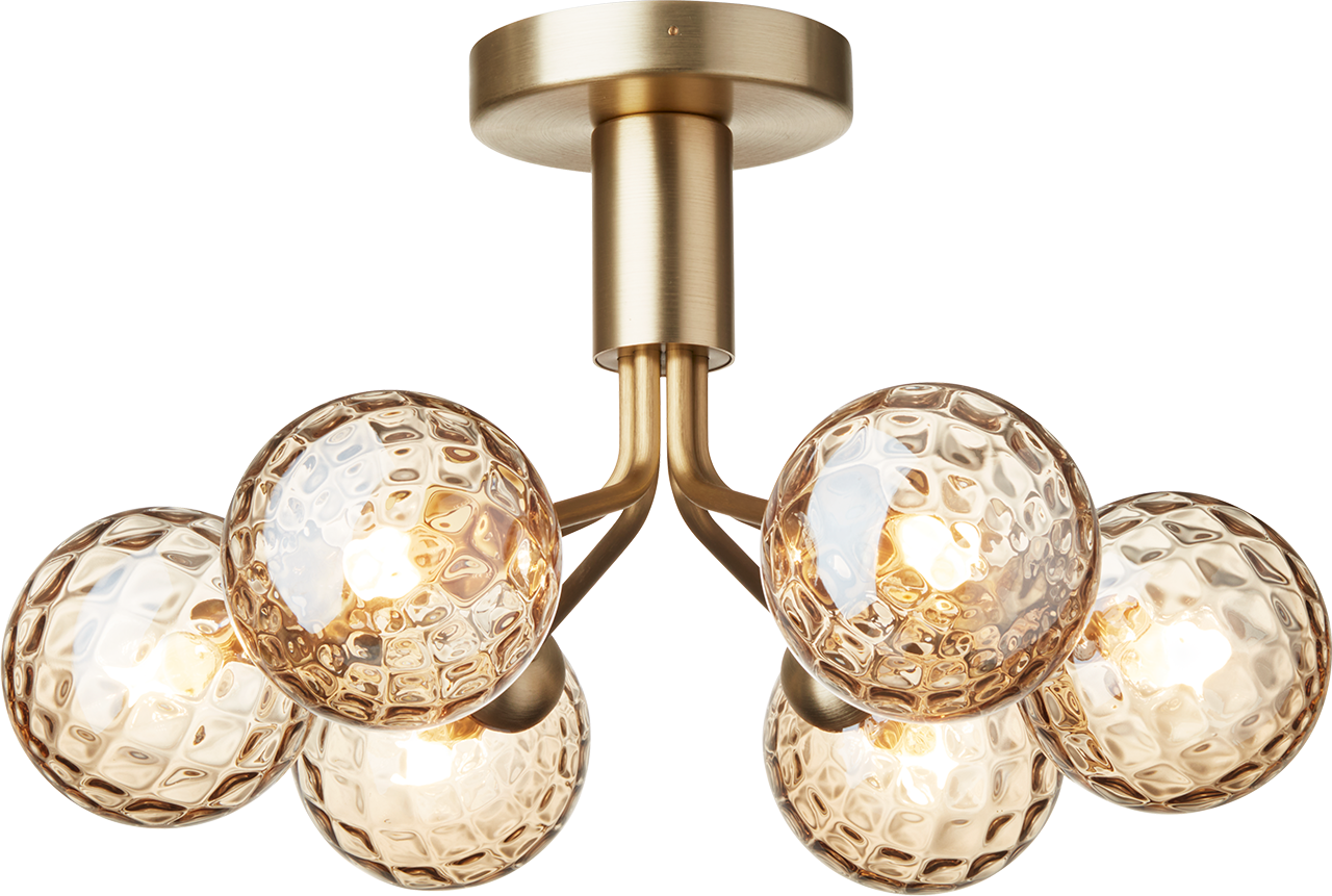 9146991 NUURA APIALES 6 LOFTLAMPE BØRSTET MESSING OPTIC GOLD (1)
