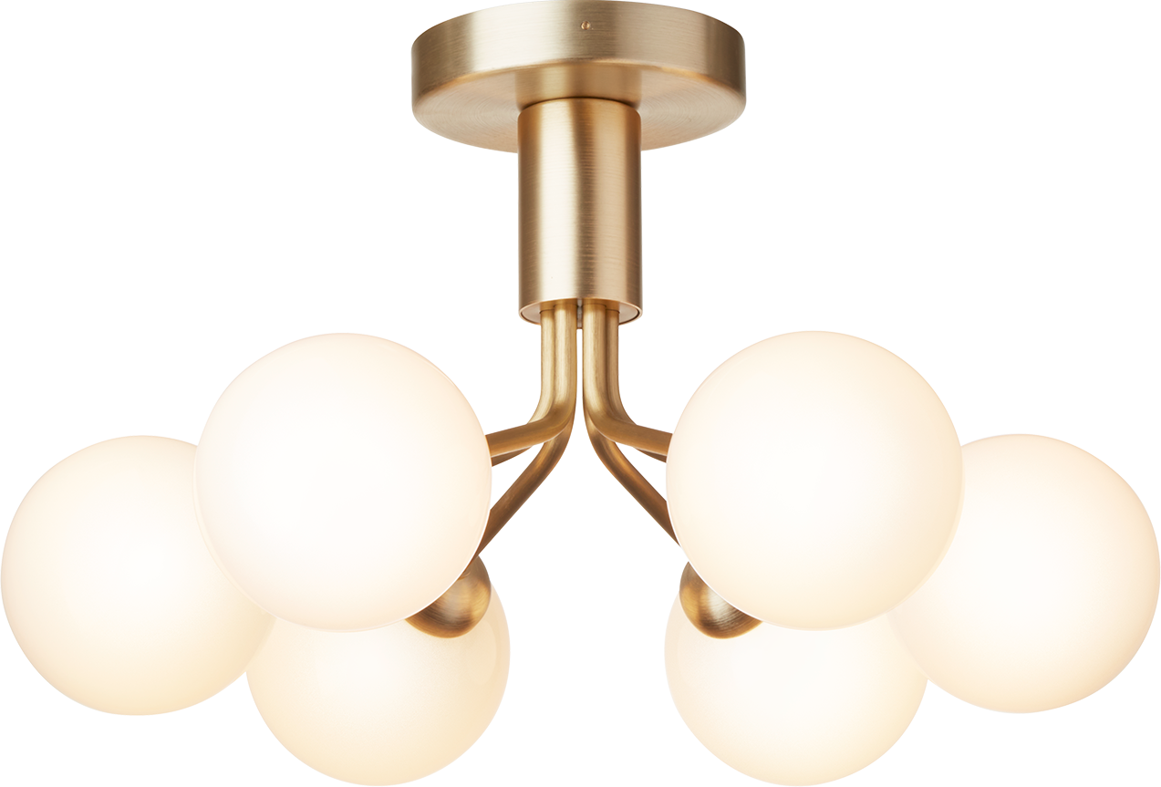 9146989 NUURA APIALES 6 LOFTLAMPE BØRSTET MESSING OPAL 2