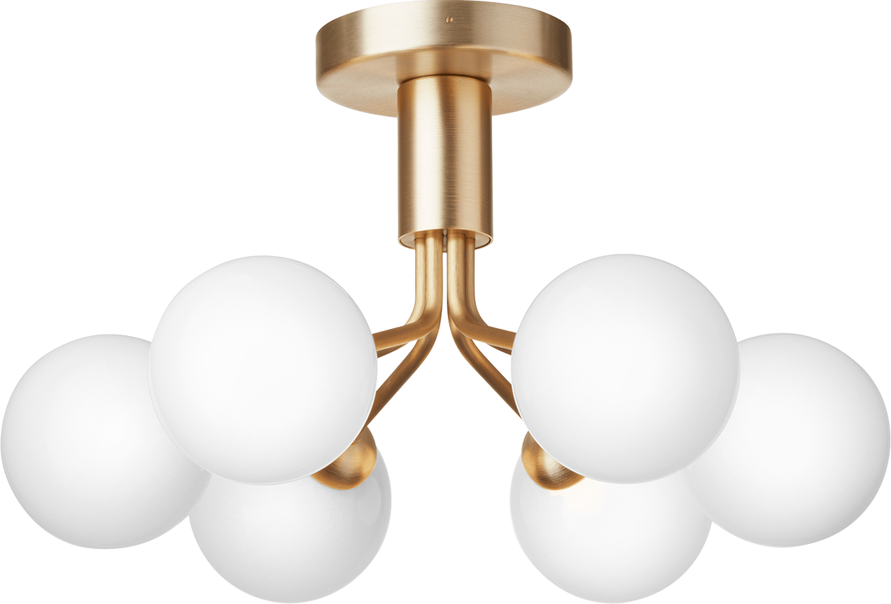 9146989 NUURA APIALES 6 LOFTLAMPE BØRSTET MESSING OPAL (1)