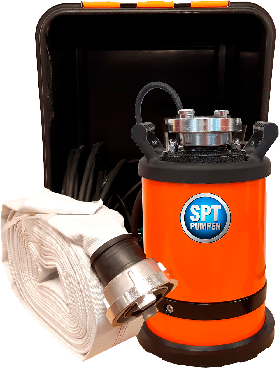 1638640 SPT DYKPUMPE SPR370 W 2 FLADSUGER INKL 15M SLANGE OG BOX