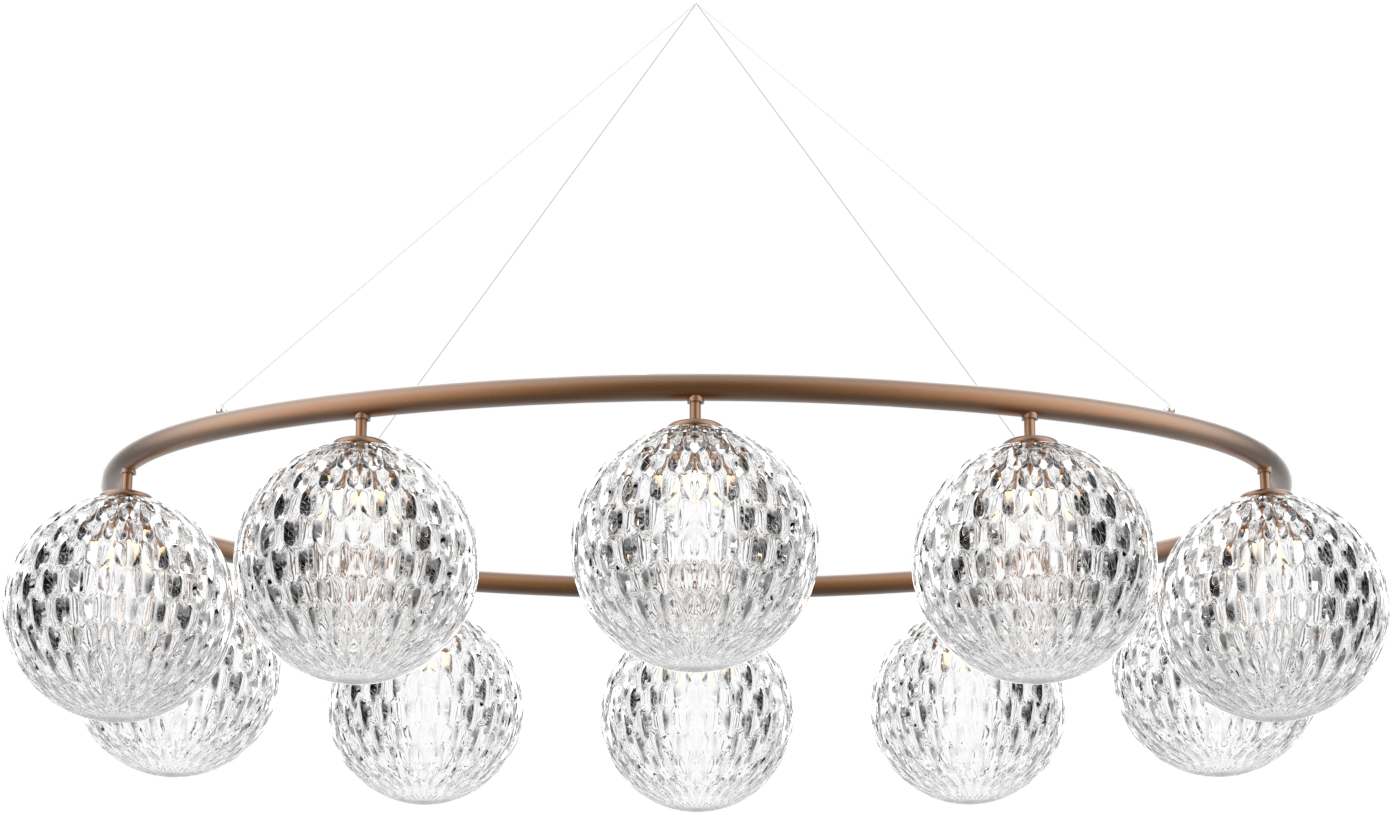 9147029 NUURA MIIRA 10 OVAL LYSEKRONE DARK BRONZE OPTIC CLEAR