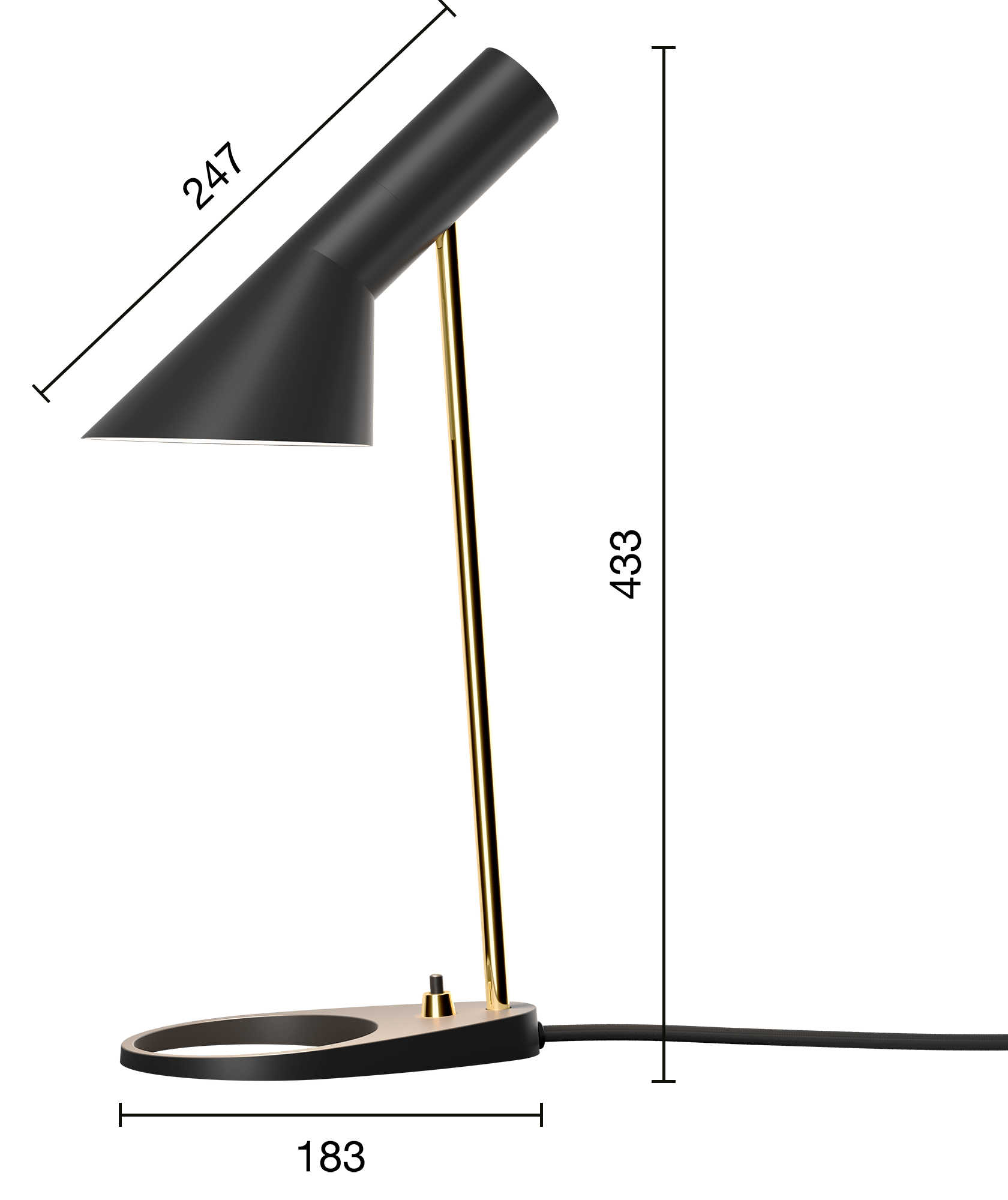 9147212 AJ BORDLAMPE MINI 20W E14 3