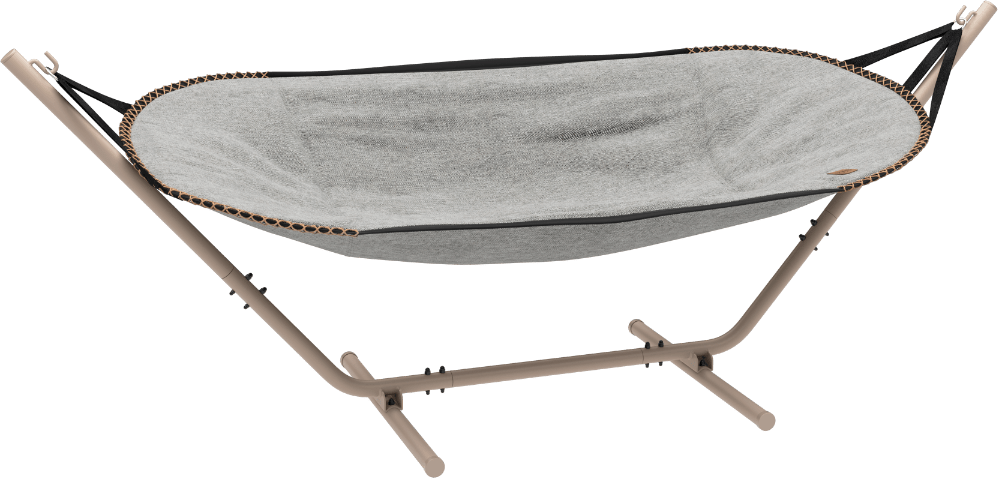 9147136 SACKIT COBANA HAMMOCK PÅ STEL HÆNGEKØJE PÅ TAUPE ALU STEL COBANA SAND MELANGE 1