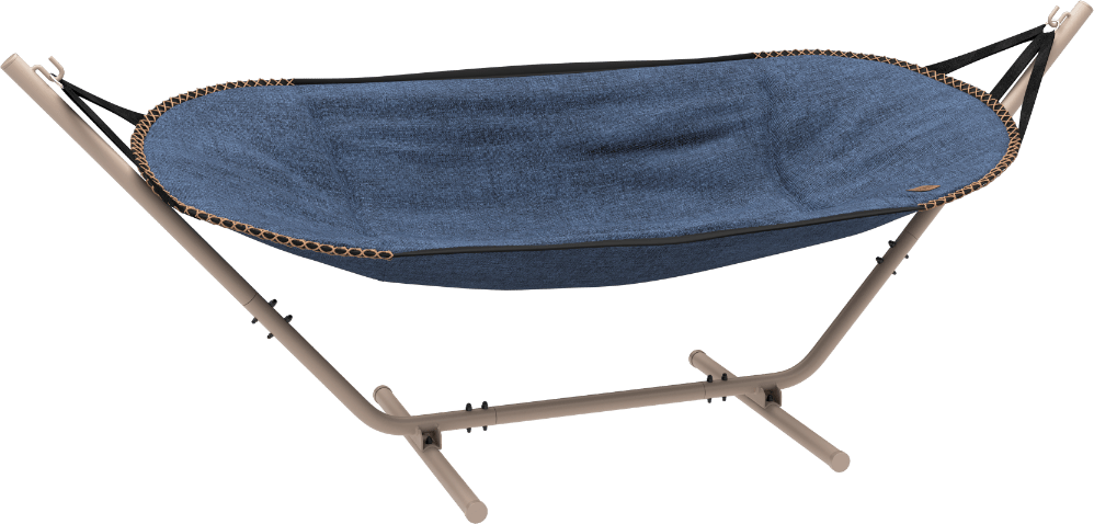 9147137 SACKIT COBANA HAMMOCK PÅ STEL HÆNGEKØJE PÅ TAUPE ALU STEL KIRRA INDIGO 1