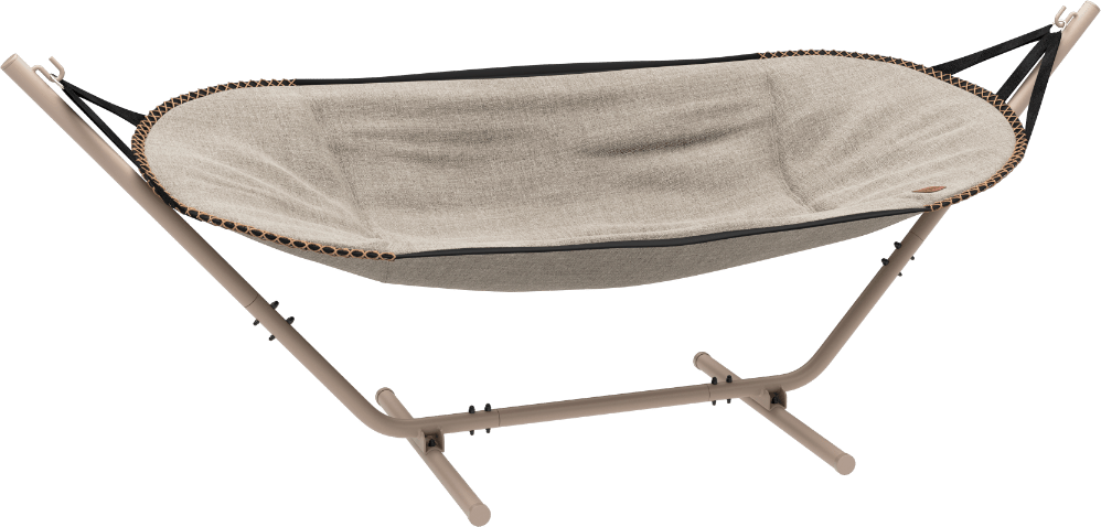 9147138 SACKIT COBANA HAMMOCK PÅ STEL HÆNGEKØJE PÅ TAUPE ALU STEL KIRRA SAND 1