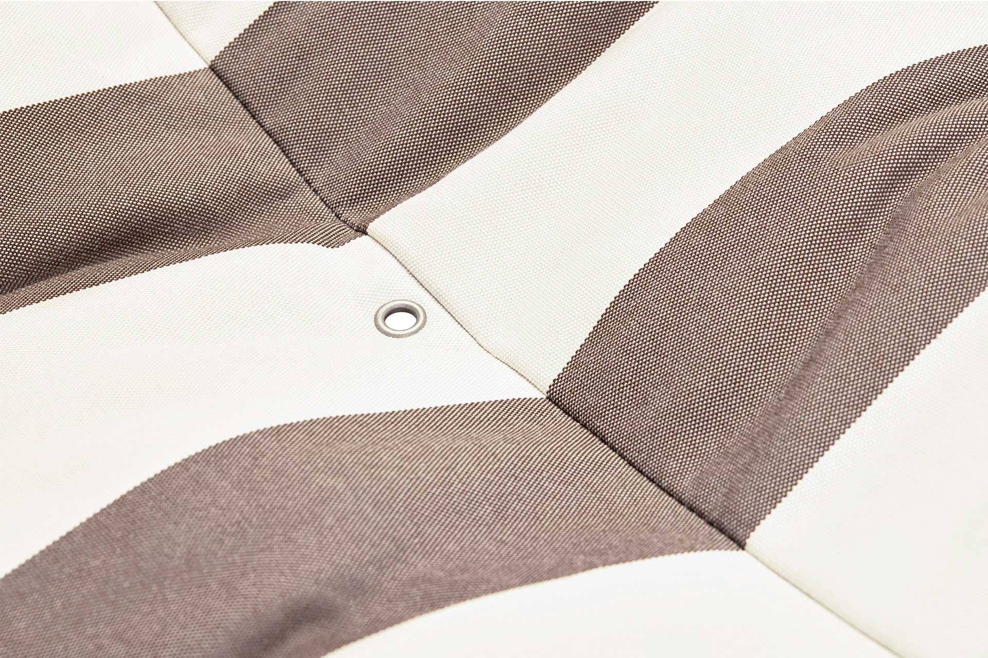 9147368 FATBOY HEADDEMOCK SUPERB HÆNGEKØJE STRIPE CACAO MED SORT STATIV OUTDOOR 2