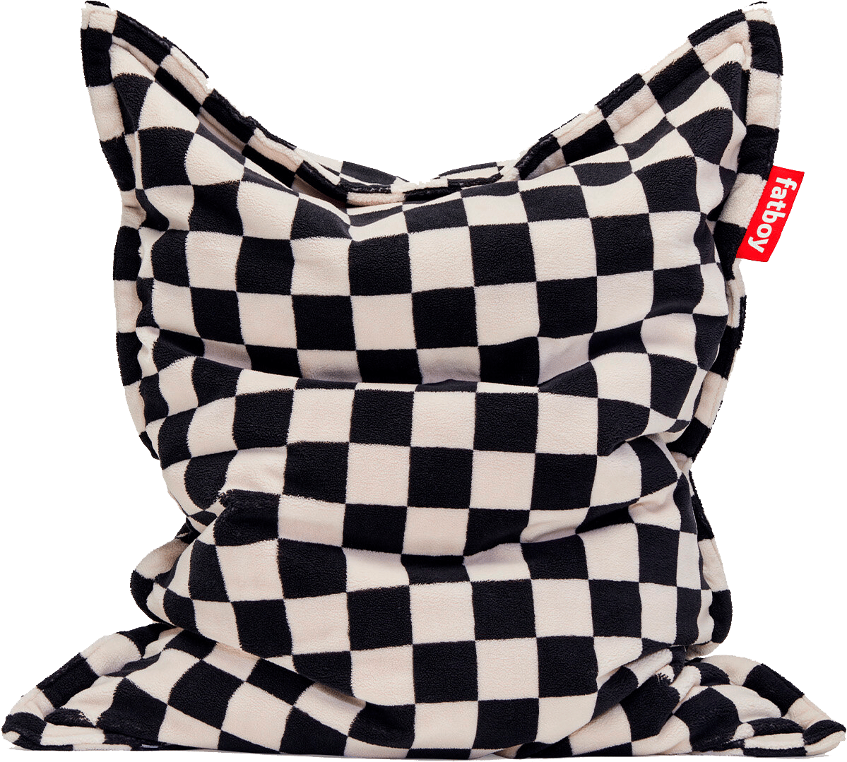 9147279 FATBOY ORIGINAL SLIM TEDDY SÆKKESTOL CHESS BLACK ECRU INDOOR 1