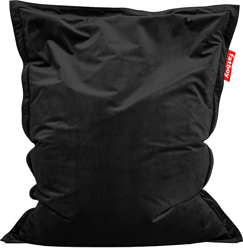 9147388 FATBOY ORIGINAL SLIM VELVET RECYCLED SÆKKESTOL SORT INDOOR 1