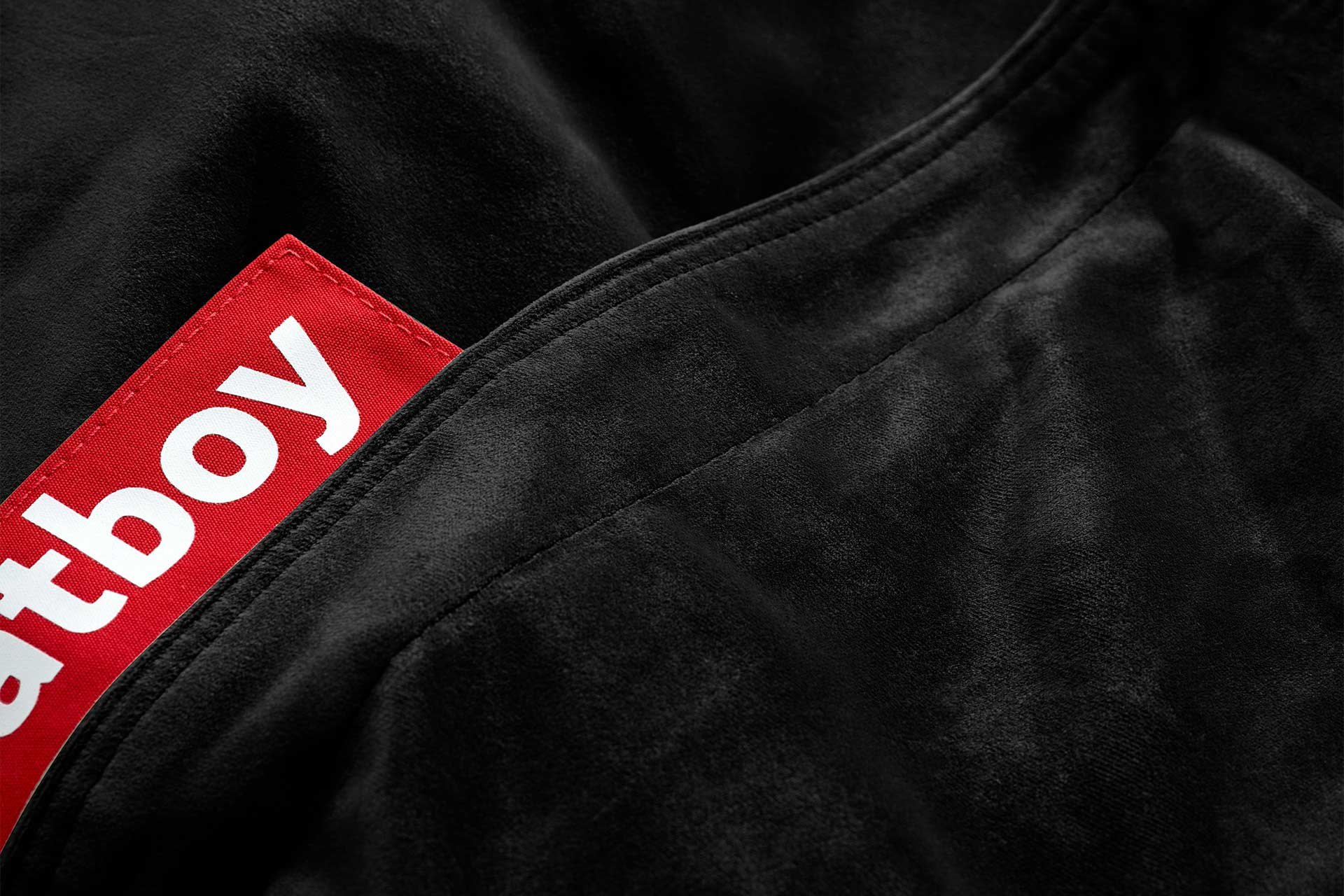 9147388 FATBOY ORIGINAL SLIM VELVET RECYCLED SÆKKESTOL SORT INDOOR 2