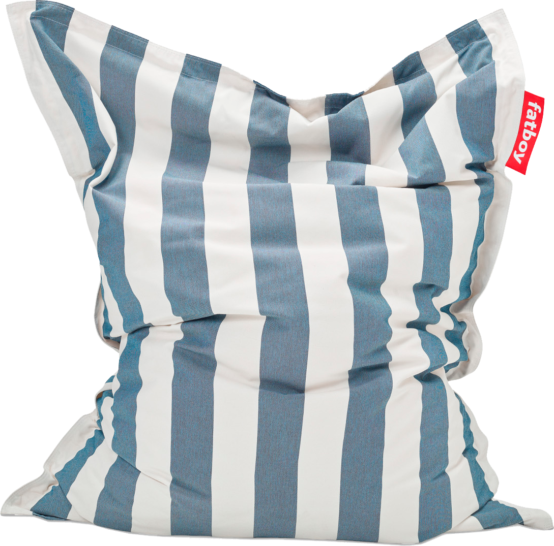 9147248 FATBOY ORIGINAL STRIPE OCEAN BLUE SÆKKESTOL OUTDOOR 1