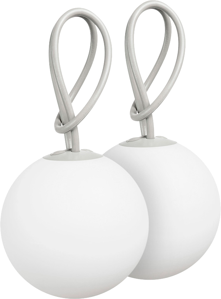 9147258 FATBOY BOLLEKE LYS GRÅ 2 PAK TRANSPORTABEL LAMPE INDOOR OUTDOOR