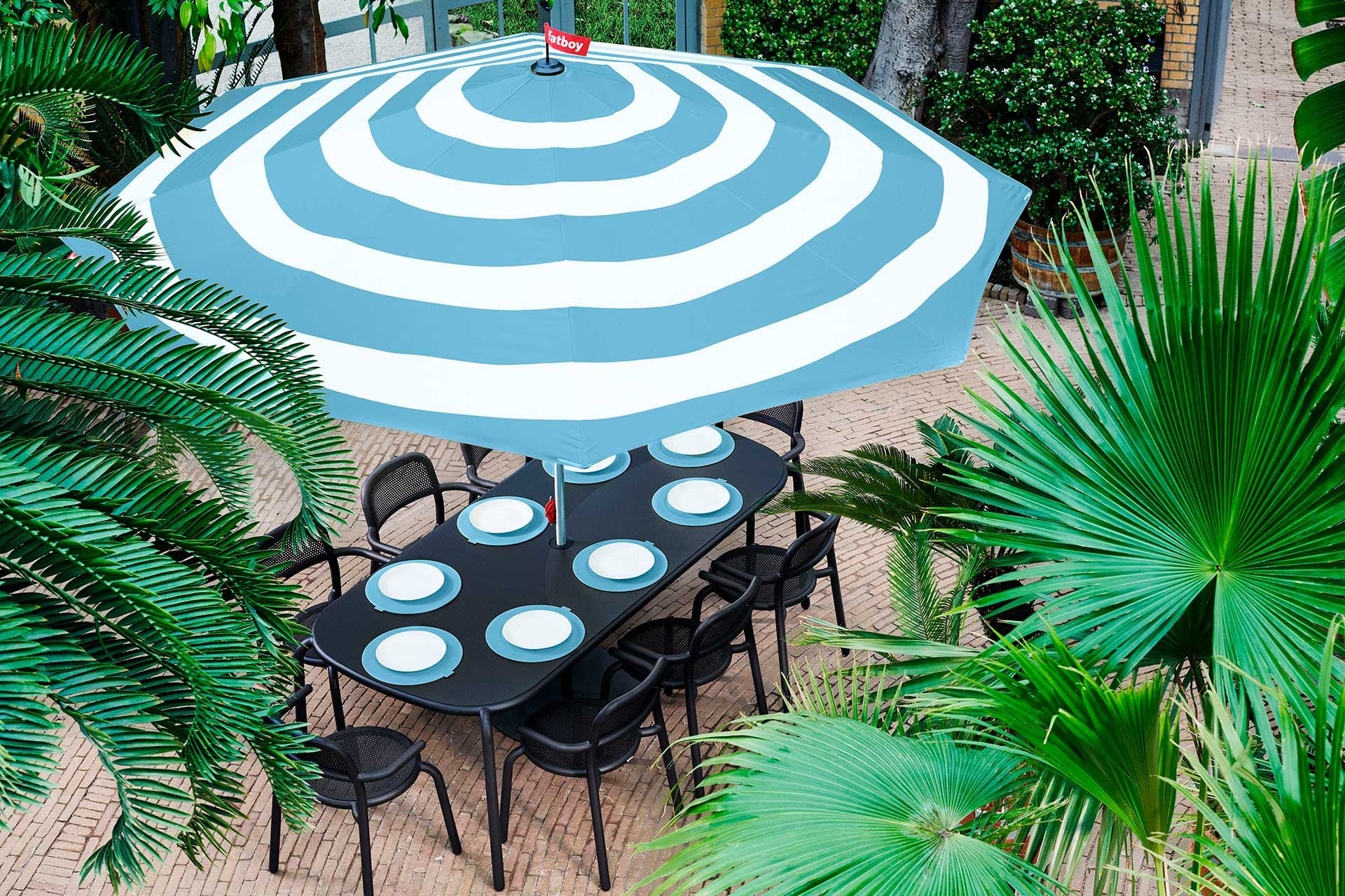 9147372 FATBOY STRIPESOL PARASOL WAVE BLUE OUTDOOR 5