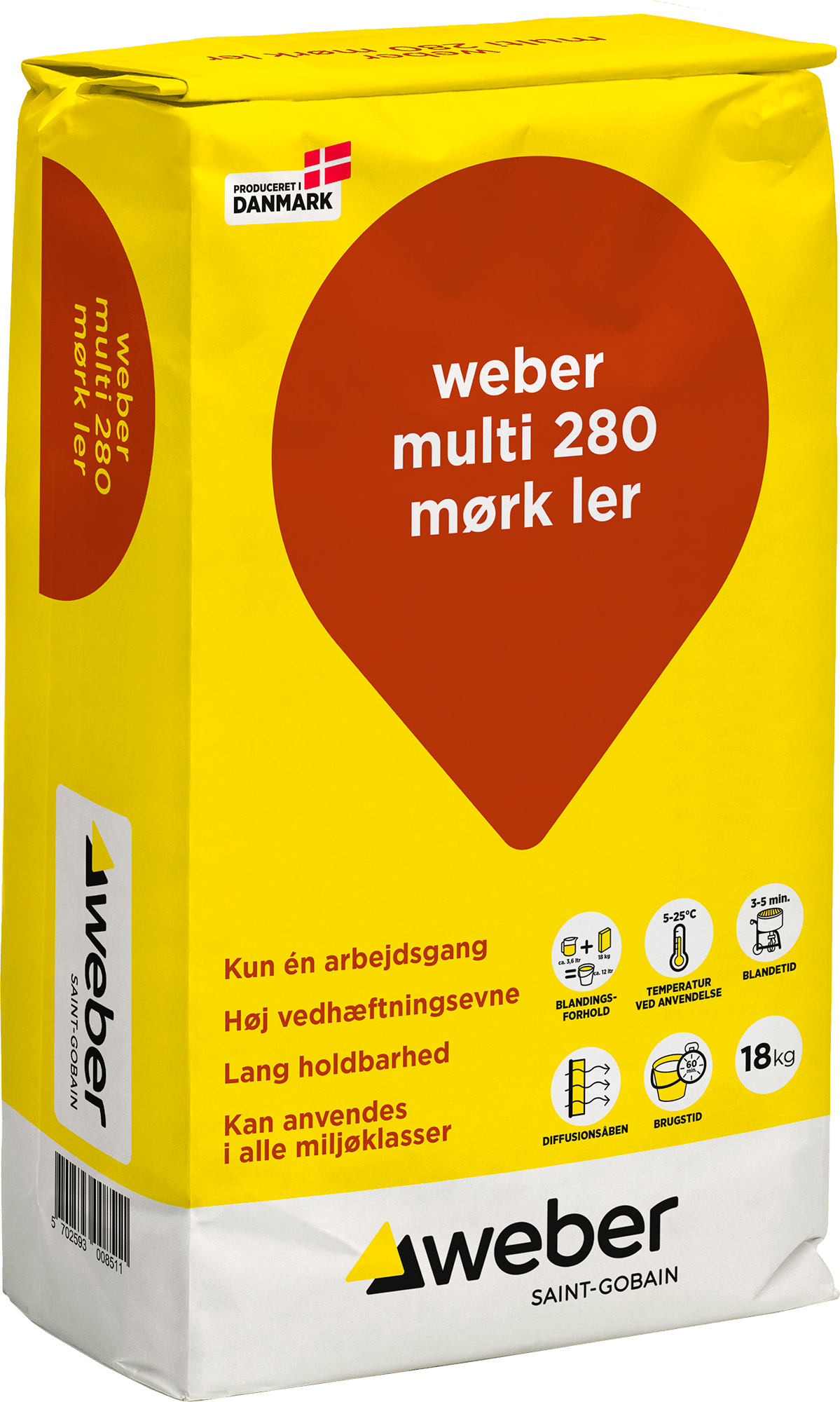 2501460 WEBER MULTI 280 MØRK LER