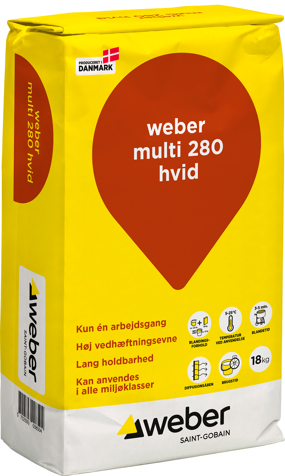 2501458 WEBER MULTI 280 HVID 18KG