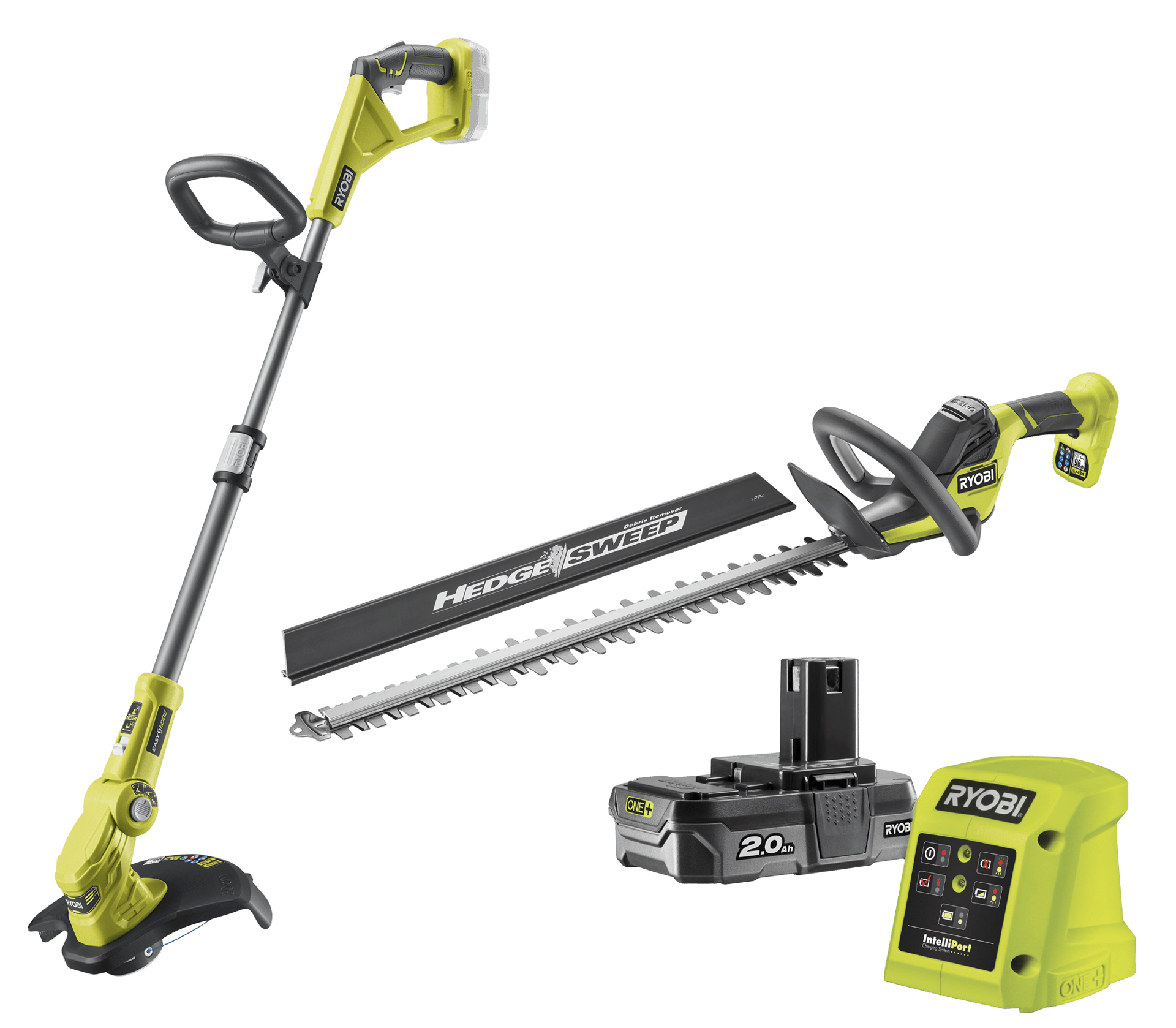 2265432 RYOBI 18V HÆKKEKLIPPER OG GRÆSTRIMMER RY18LT18HTA 120