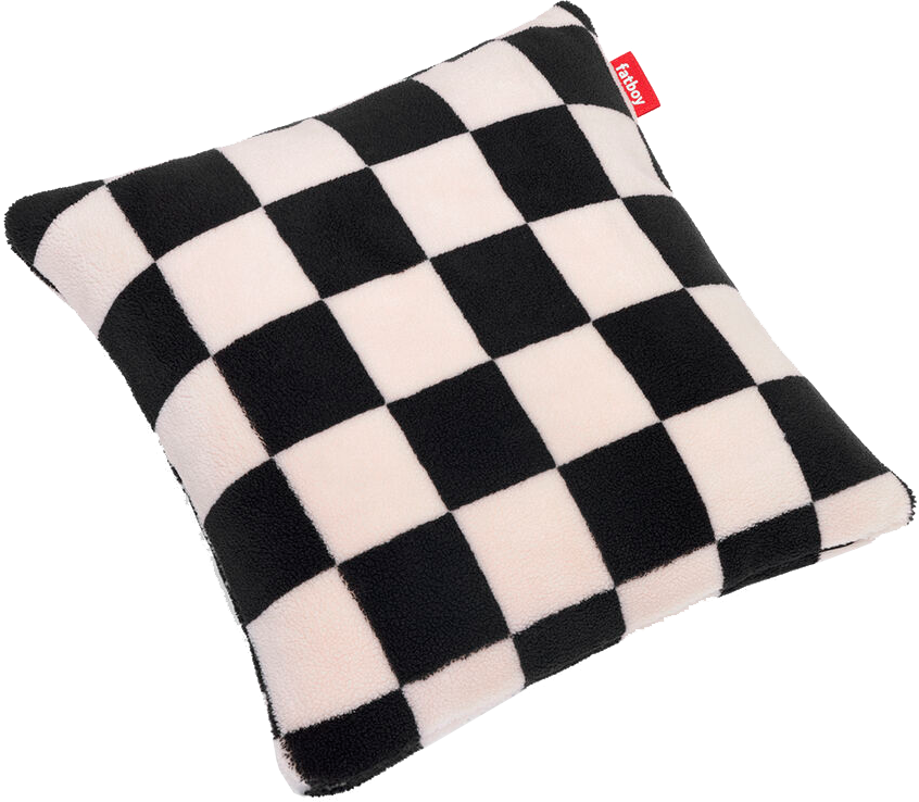 9147446 FATBOY PUDE SQUARE TEDDY CHESS CHESS BLACK ECRU 1