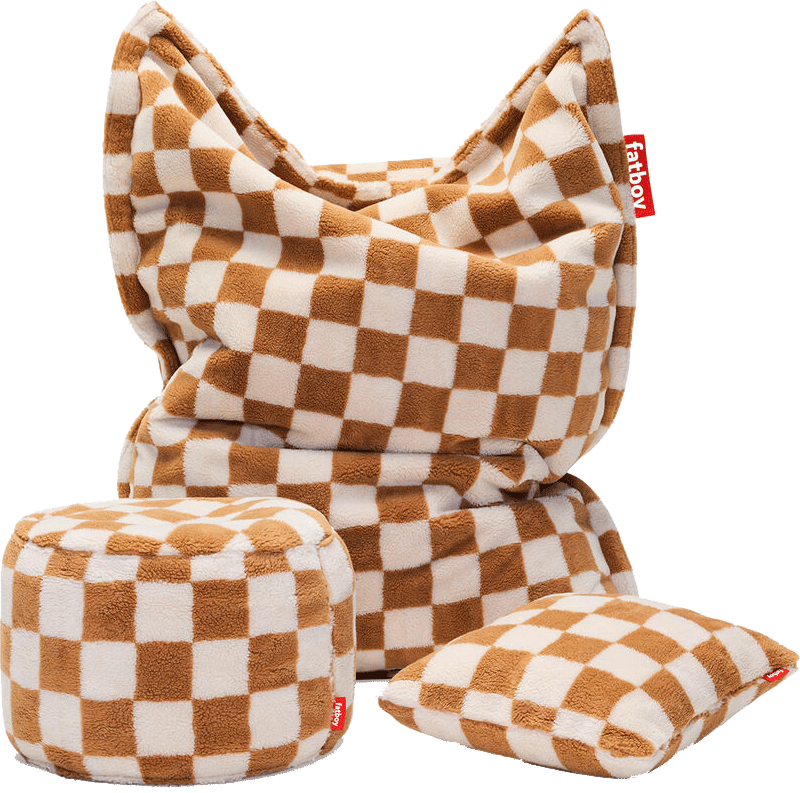 9147451 FATBOY PUDE SQUARE TEDDY CHESS ALMOND CREME 3