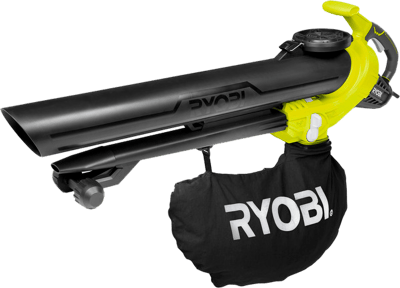 RYOBI LØVBLÆSER OG SUGER MED BÆRESELE OG 45L OPSAMLINGSPOSE AC 3000W  RBV3000CESV