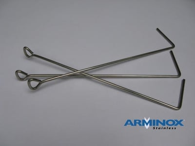 ARMINOX MURBINDERE 14" 350X4MM POREBETON RUSTFRI STÅL MED ØJE 100STK/PK