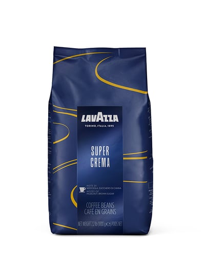 KAFFE LAVAZZA SUPER CREMA (80% ARABIAC, 20% ROBUSTA)