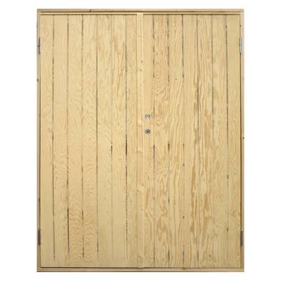 PLUS PLUS UDHUSDØR DOBBELT PLYWOOD 151,20X197,8CM