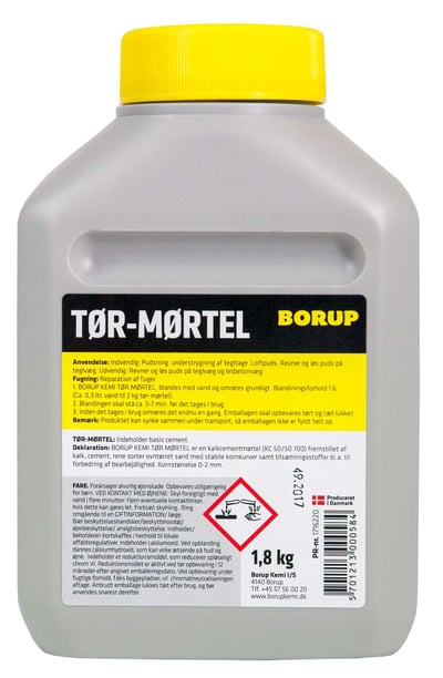 BORUP TØR-MØRTEL 1,8 KG 