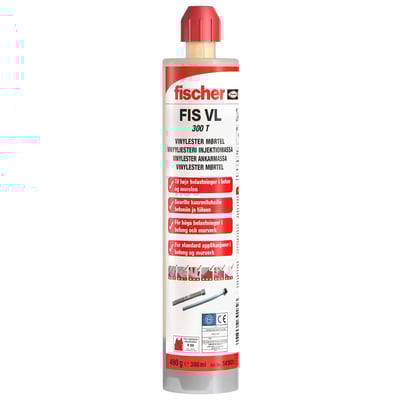 FISCHER 2-KOMPONENT INJEKTIONSMØRTEL FIS VL 300 T