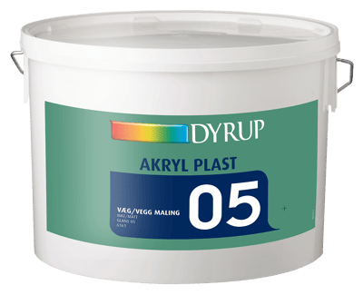 DYRUP AKRYL PLAST VÆG 05 HVID 10L