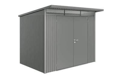BIOHORT AVANTGARDE A5 REDSKABSRUM M/DOBBELTDØR KVARTSGRÅ METALLIC