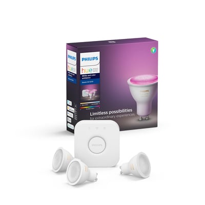 PHILIPS HUE STARTSÆT 3 LED SPOT 6W GU10 WHITE AND COLOR AMBIANCE BRO