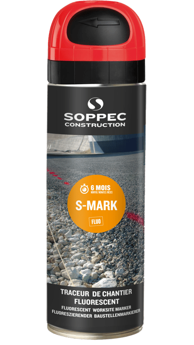 SOPPEC MARKERINGSSPRAY RØD FLUO 500ML