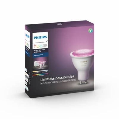 PHILIPS HUE WCA STARTSÆT 3 SPOT GU10 6W 1 BRIDGE BLUETOOTH