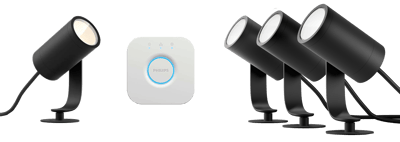 PHILIPS HUE LILY SPOTLAMPE INKL.BRIDGE OG SPIKE SPOT
