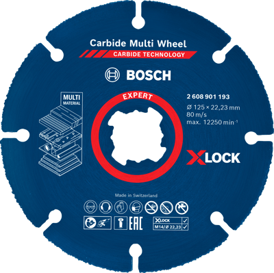 BOSCH SKÆRESKIVE MULTIWHEEL 125MM XLOCK EXPERT MULTIMATERIAL